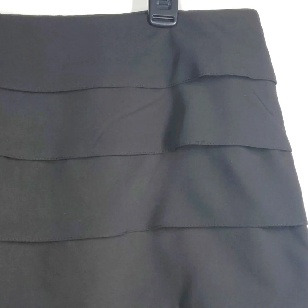 Larry Levine Black Tiered Ribbon Pencil Skirt Career Office Size 14 NWT - Picture 2 of 11